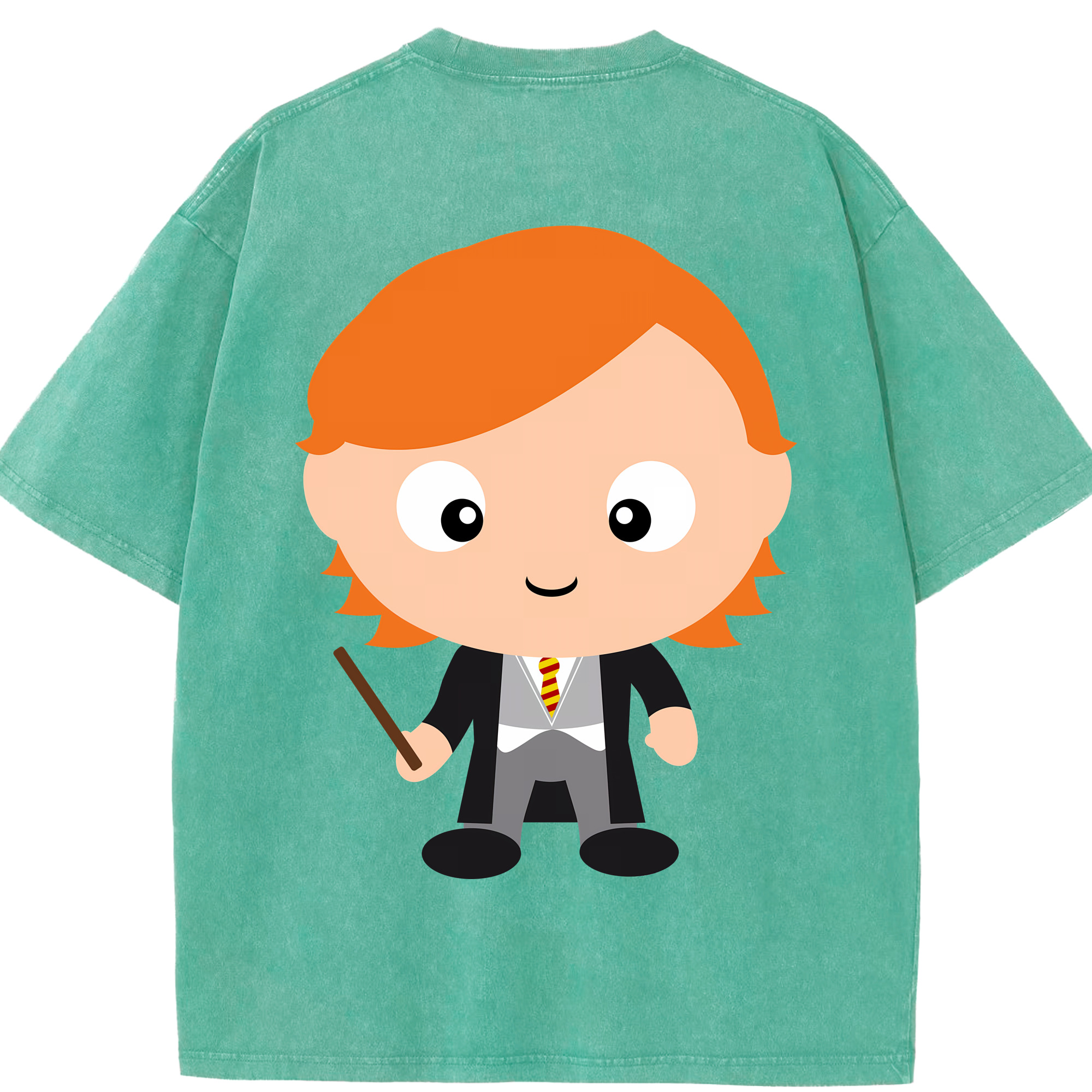 （画像用） Harry Potter ハリー・ポッターシリーズ 綿100% ヴィンテージ風 半袖Tシャツ（背面プリント）